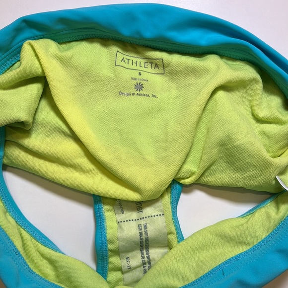 NWOT Athleta bikini bottom size Small aqua color - Picture 3 of 4